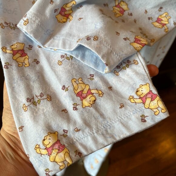 Disney 3X (22W/24W) Winnie the Pooh Long Sleeve Nightgown Light Blue V-Neck - Picture 4 of 9